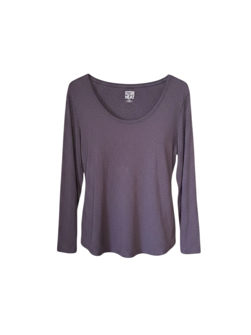 32 Degrees Women's Long-Sleeve Scoop Neck Top in Dusty Plum active wear.